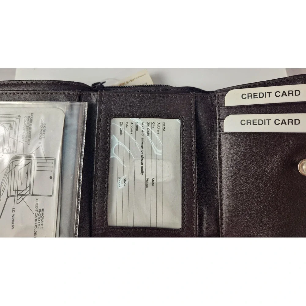 NWT VTG  TR Bentley Black Wallet Multi-Compartment Organizer Cash/CC